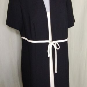 Positive Attitude Black and White Midi Dress